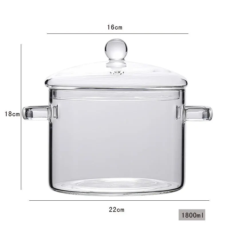 Glass Pot Stove Pot Kitchen Transparent Mini Soup Pot Stove Stove Cooking Tools Accessories StriveHub