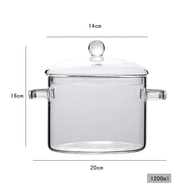 Glass Pot Stove Pot Kitchen Transparent Mini Soup Pot Stove Stove Cooking Tools Accessories StriveHub