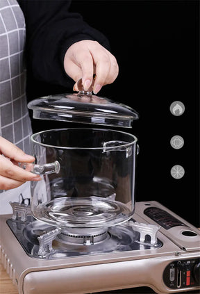 Glass Pot Stove Pot Kitchen Transparent Mini Soup Pot Stove Stove Cooking Tools Accessories StriveHub