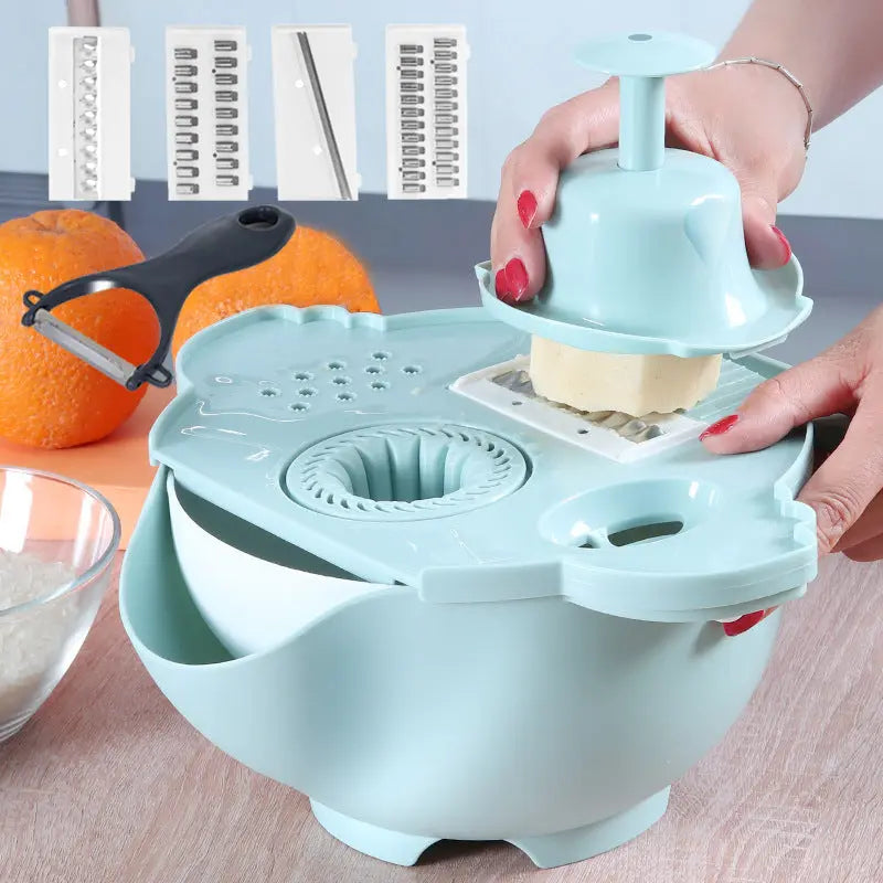 Vegetable Mandoline Cutter Fruit Slicer Multifunctional Potato Peeler Carrot Grater Kitchen Accessories With Drain Basket StriveHub