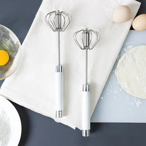 Semi-automatic Stainless Steel Egg Beater Whisk Hand Pressure Rotating Manual Mixer Egg Tools Cream Stirrer Kitchen Accessories StriveHub