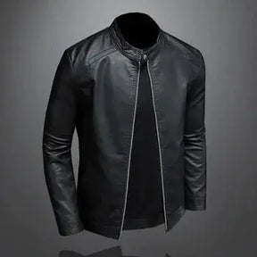 Stand Collar Leather Jacket Men's Fashion Jacket 2024 Casual Men Leather Jacket Slim Korean Version Handsome Men's Clothing s4strivehub