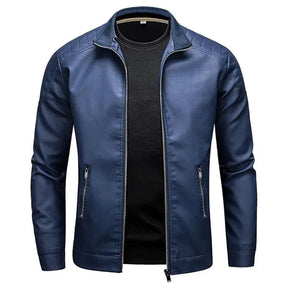 Stand Collar Leather Jacket Men's Fashion Jacket 2024 Casual Men Leather Jacket Slim Korean Version Handsome Men's Clothing s4strivehub